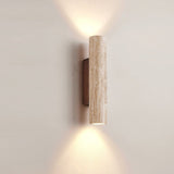 Travertine LED Up And Down Wall Light With Japandi Glow - Image 6