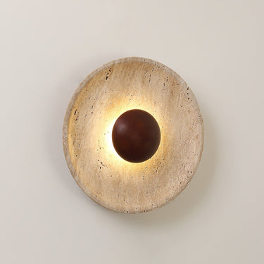 Travertine Wall Lamp With Sphere Halo - Image 7