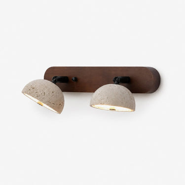 Travertine Wall Light With Dome Shades - Image 7