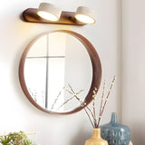 Travertine Wall Light With Wooden Base And Integrated LED - Image 3