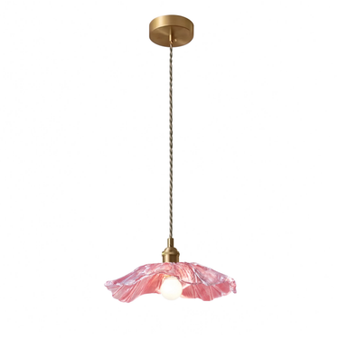 Vintage Glass Flower Light With Adjustable Drop - Image 8
