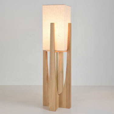 Wabi Sabi Floor Lamp With Handcrafted Fabric Shade - Image 5