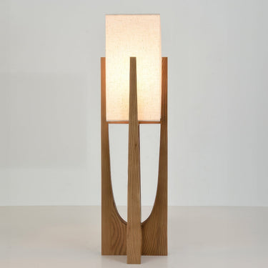 Wabi Sabi Floor Lamp With Handcrafted Fabric Shade - Image 6