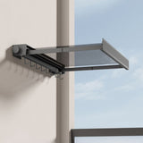 Wall Mounted Clothes Rack Extendable With Shelf And Hooks Smart Space-Saving Design For Efficient Laundry Drying - Image 1