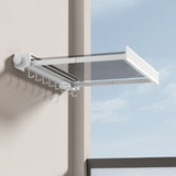 Wall Mounted Clothes Rack Extendable With Shelf And Hooks Smart Space-Saving Design For Efficient Laundry Drying - Image 6