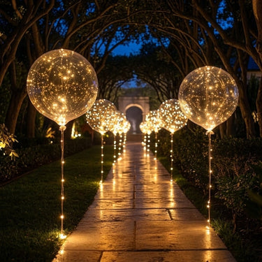Warm White LED Party Balloon With Wireless Light String - Image 1