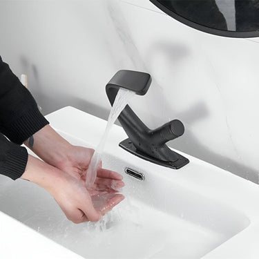 Waterfall Sink Faucet With Single Handle Mixer For Modern Bathrooms - Image 1