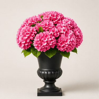 Weatherproof Silk Hydrangea Set With 5 Full Heads For Porch & Patio Decor - Image 5