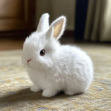 Weighted Stuffed Bunny With Soft Plush Fur And Realistic Details For Comfort - Image 8