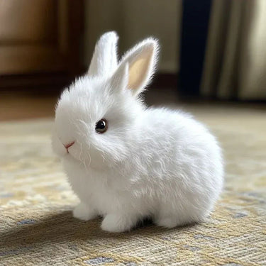 Weighted Stuffed Bunny With Soft Plush Fur And Realistic Details For Comfort - Image 8