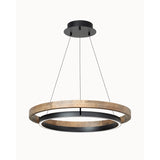 Womo Wood Circular LED Chandelier - Image 1