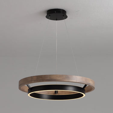 Womo Wood Circular LED Chandelier - Image 2