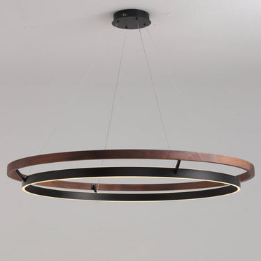 Womo Wood Circular LED Chandelier - Image 4