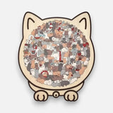 Wooden Cat Puzzle 135-Piece Adult Jigsaw In Gentle Morandi Hues - Image 7