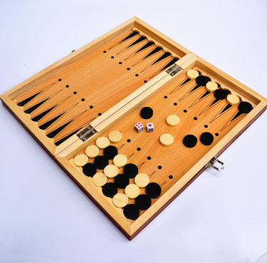 Wooden Magnetic 3 In 1 Chess Set With Folding Board - Image 7