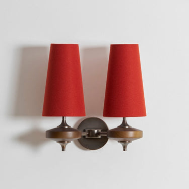 Wooden Wall Lamp With Fabric Shade - Image 8
