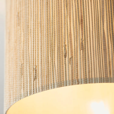Woven Seagrass Semi Flush Light With Matte Black Hardware - Image 6