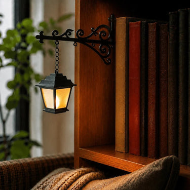 Wrought Iron Bookshelf Light With Hanging Pendant - Image 4