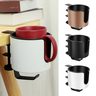 2-in-1 Desk Cup Holder With Headphone Hook And Adjustable Clamp - Image 4