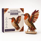 3D Fabric Patchwork Bird Kit No Sew Layered Textile Art Craft With Wooden Stand - Image 11