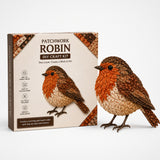 3D Fabric Patchwork Bird Kit No Sew Layered Textile Art Craft With Wooden Stand - Image 14