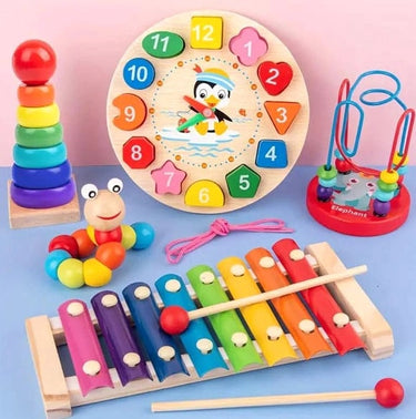 5-in-1 Wooden Montessori Activity Set For Babies - Image 7