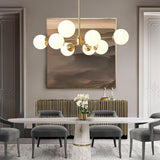 6 8 Mid-Century Globe Chandelier - Image 1