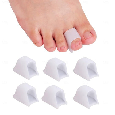 6 Pack Gel Toe Spacers With Toe Loop Design For All-Day Wear - Image 1