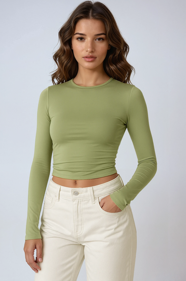 Aria Long Sleeve Stretch Top