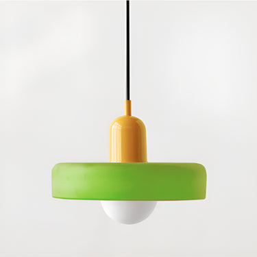 Adjustable Glass Disc Pendant Lamp With Colorful Design - Image 15