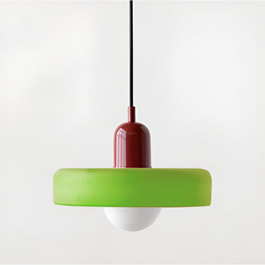 Adjustable Glass Disc Pendant Lamp With Colorful Design - Image 18