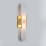 Alabaster Elongated Wall Sconce With Metal Frame - Image 3