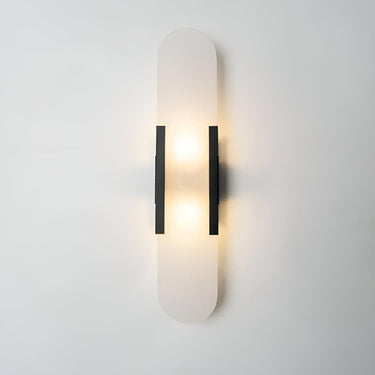 Alabaster Elongated Wall Sconce With Metal Frame - Image 5