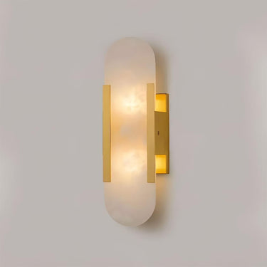 Alabaster Elongated Wall Sconce With Metal Frame - Image 6