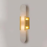 Alabaster Elongated Wall Sconce With Metal Frame - Image 7