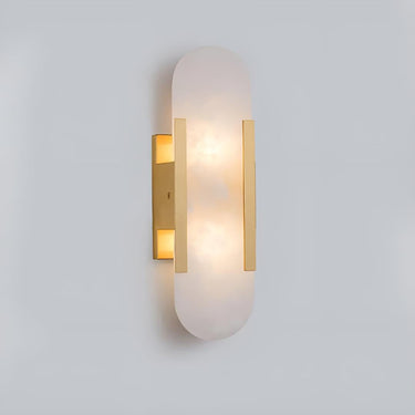 Alabaster Elongated Wall Sconce With Metal Frame - Image 8