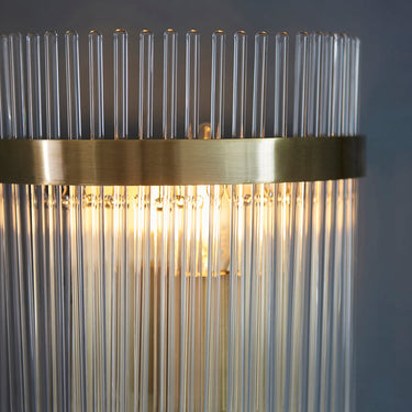 Antique Brass Cylindrical Glass Rod Wall Light - Image 5