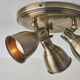 Antique Brass Round Spotlight With Adjustable Ceiling Mount - Image 4