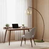 Arc Floor Lamp With Spherical Glass Shade - Image 2
