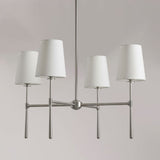 Belcourt Metal Round Chandelier With Fabric Shades - Image 4