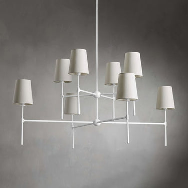 Belcourt Metal Round Chandelier With Fabric Shades - Image 7