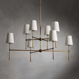 Belcourt Metal Round Chandelier With Fabric Shades - Image 9
