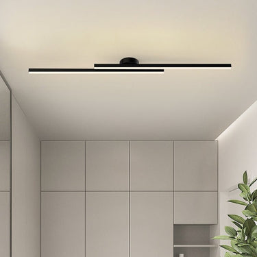 Black Wave Shaped LED Flush Mount Light Non-Dimmable - Image 2