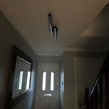 Black Wave Shaped LED Flush Mount Light Non-Dimmable - Image 4