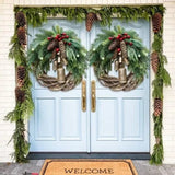 Boho Holiday Farmhouse Christmas Wreath - Image 2