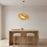 Braided Bamboo Pendant Light With Warm Glow - Image 1