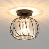 Cage Ceiling Light With Crystal Rods - Image 1