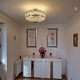 Carved Crystal Drum Semi Flush Mount Ceiling Light - Image 6