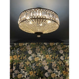 Carved Crystal Drum Semi Flush Mount Ceiling Light - Image 8