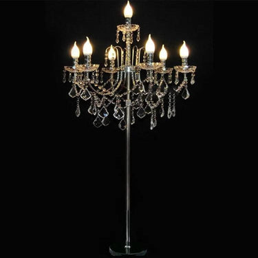 Chandelier Floor Lamp With Crystal Strands And Remote Control - Image 4